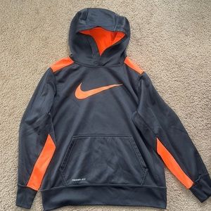 Grey SOLD and orange Nike boys L hoodie SOLD